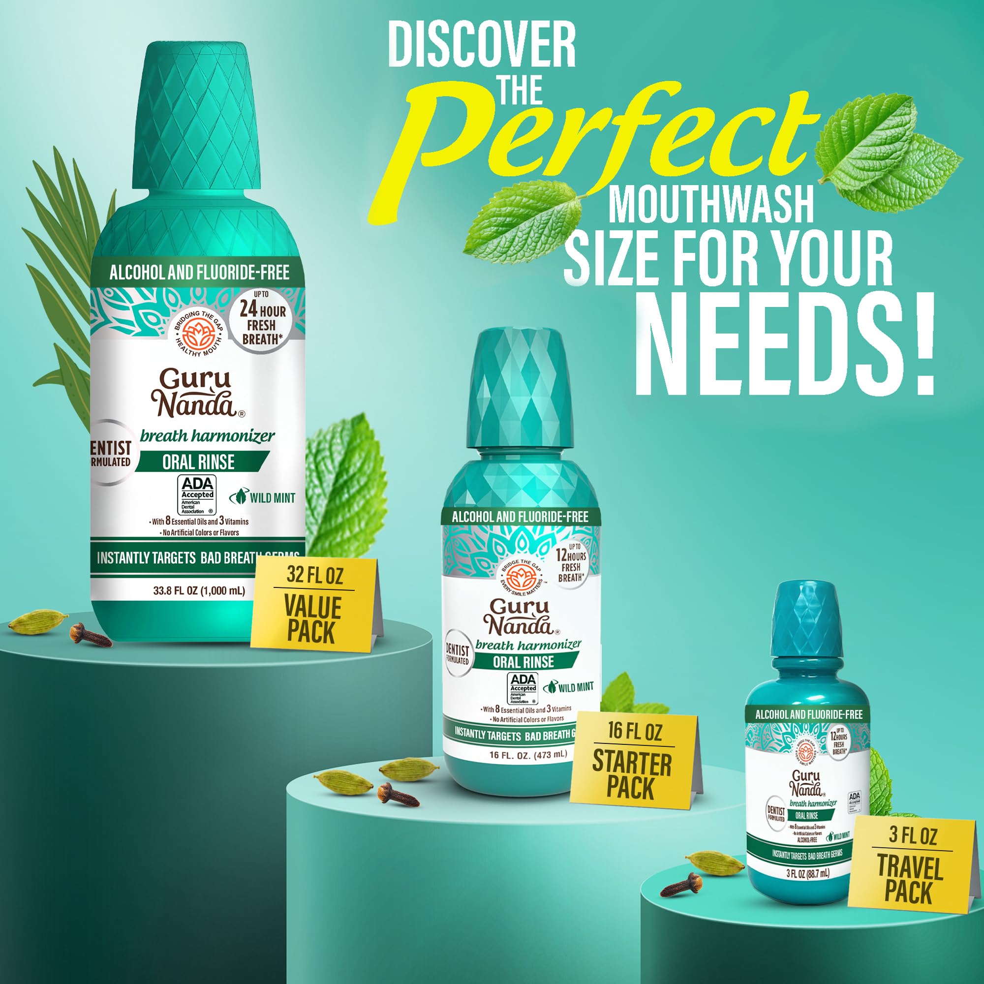 Foto 3 pulgar | Enjuague Bucal Gurunanda Fresh Breath 12 Horas Fresh Breath  1 Litro - Venta Internacional.