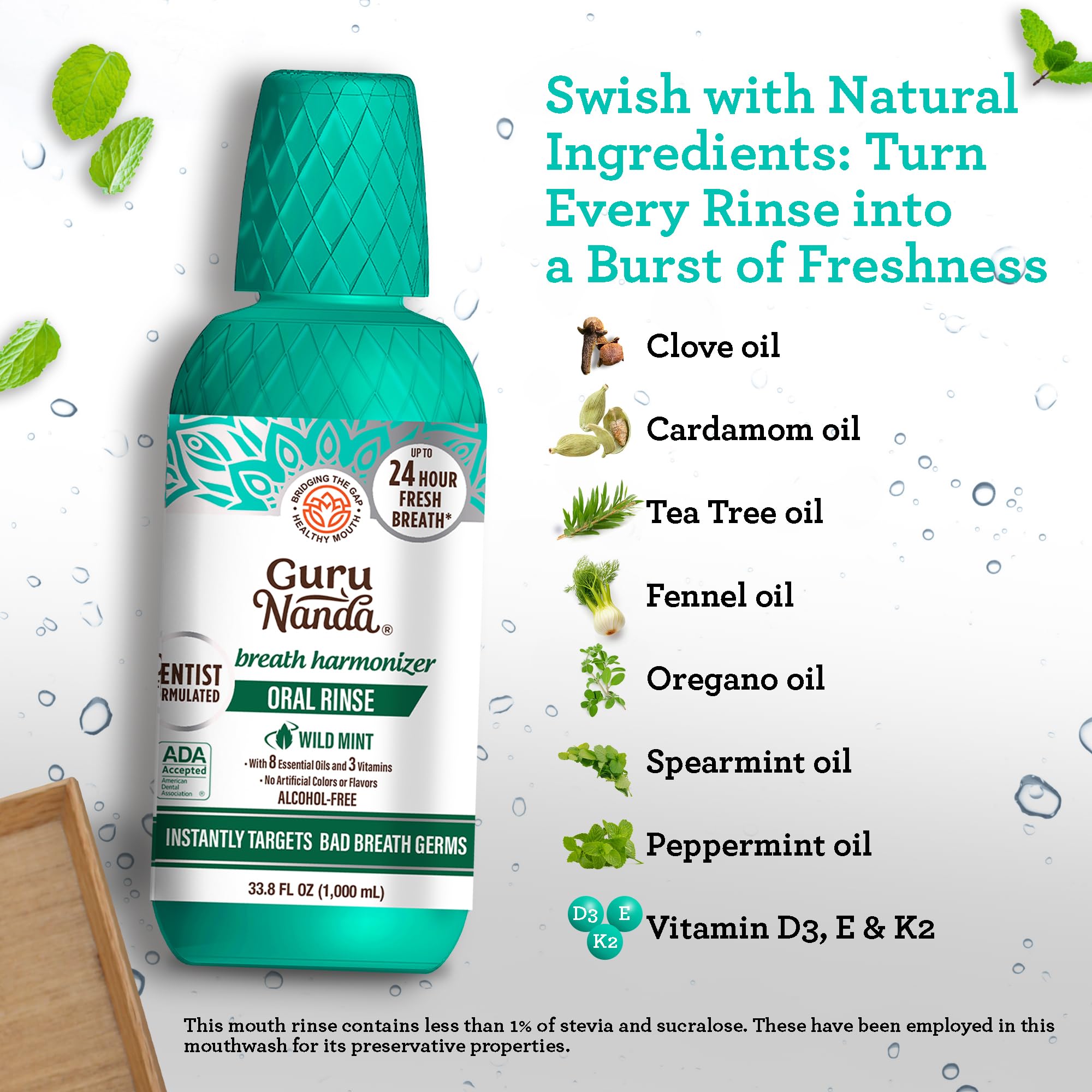 Foto 4 pulgar | Enjuague Bucal Gurunanda Fresh Breath 12 Horas Fresh Breath  1 Litro - Venta Internacional.