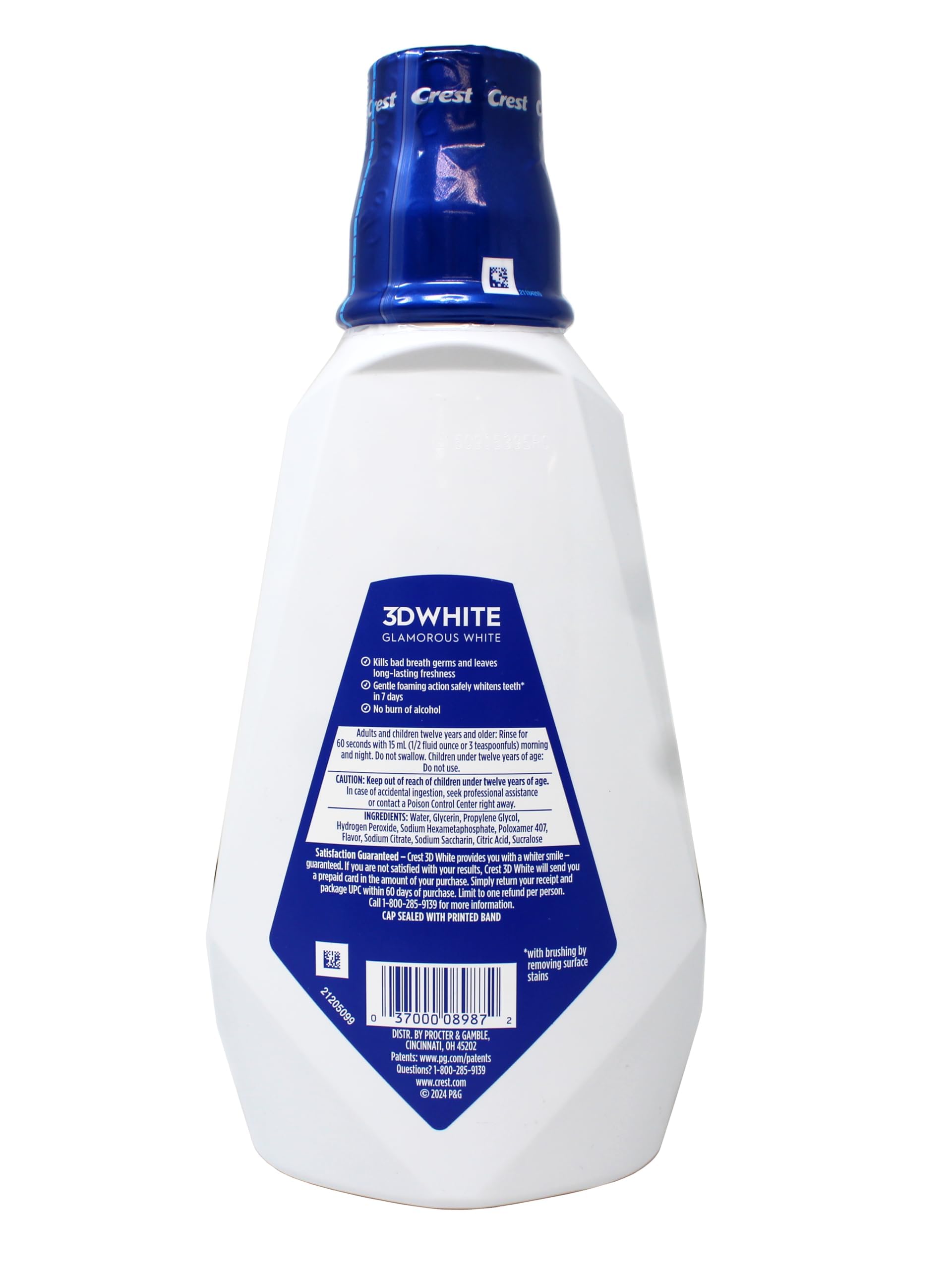Foto 8 pulgar | Whitening Rinse Crest 3d White Multi-care Glamorous White 946 Ml - Venta Internacional.