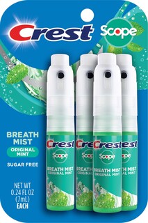 Foto 1 | Breath Mist Spray Crest Scope Mint 7 Ml Paquete De 4 - Venta Internacional.
