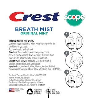 Foto 4 | Breath Mist Spray Crest Scope Mint 7 Ml Paquete De 4 - Venta Internacional.