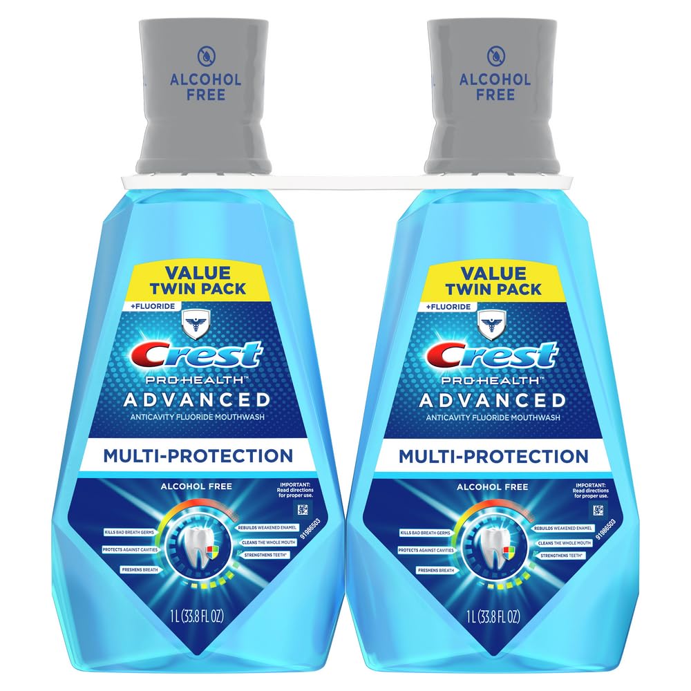 Enjuague Bucal Crest Pro-health Advanced Sin Alcohol  1 Litro  2 Unidades - Venta Internacional.