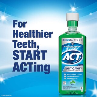 Foto 5 | Enjuague Bucal Act Anticaries Con Flúor Y Menta 532 Ml (paquete De 2) - Venta Internacional.