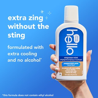 Foto 4 | Enjuague Bucal Hello Empower-mint Sin Flúor Sin Alcohol 480 Ml Paquete De 3 - Venta Internacional.
