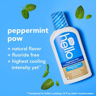 Foto 5 | Enjuague Bucal Hello Empower-mint Sin Flúor Sin Alcohol 480 Ml Paquete De 3 - Venta Internacional.