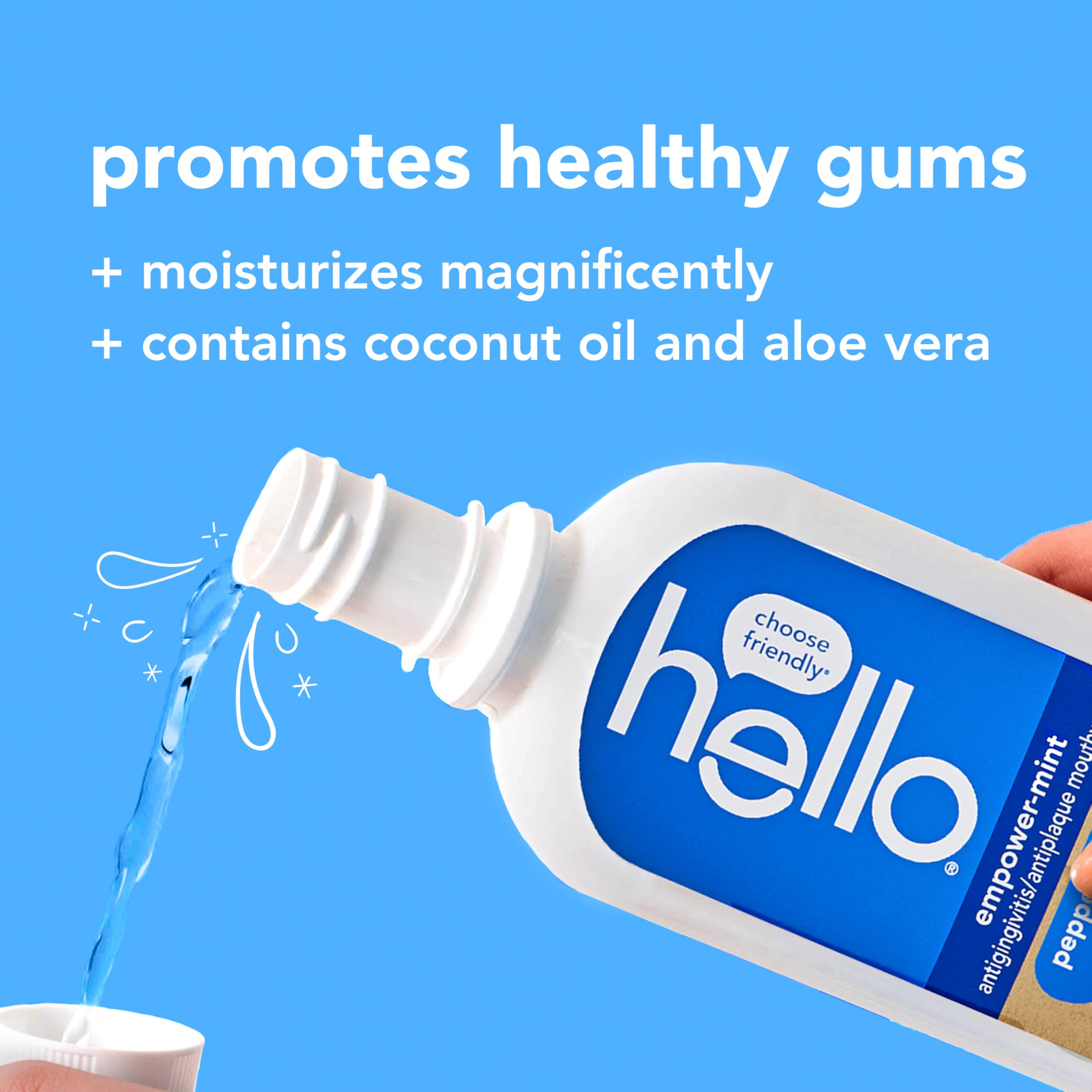Foto 7 pulgar | Enjuague Bucal Hello Empower-mint  Sin Flúor  Sin Alcohol  480 Ml  Paquete De 3 - Venta Internacional.