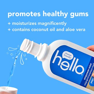 Foto 6 | Enjuague Bucal Hello Empower-mint Sin Flúor Sin Alcohol 480 Ml Paquete De 3 - Venta Internacional.