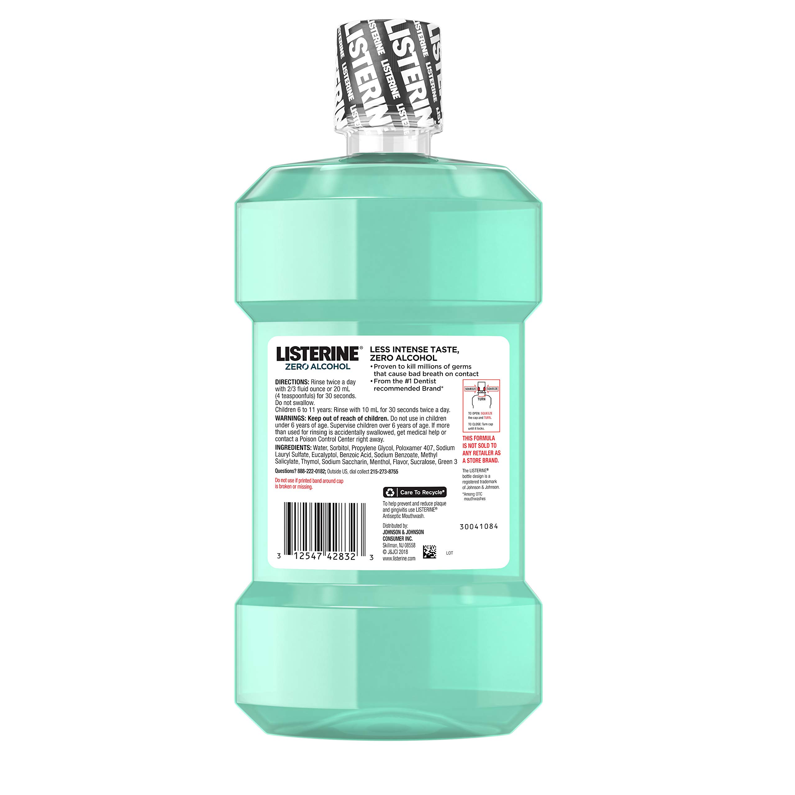 Foto 3 pulgar | Enjuague Bucal Listerine Zero Alcohol Cool Mint 500 Ml - Venta Internacional.