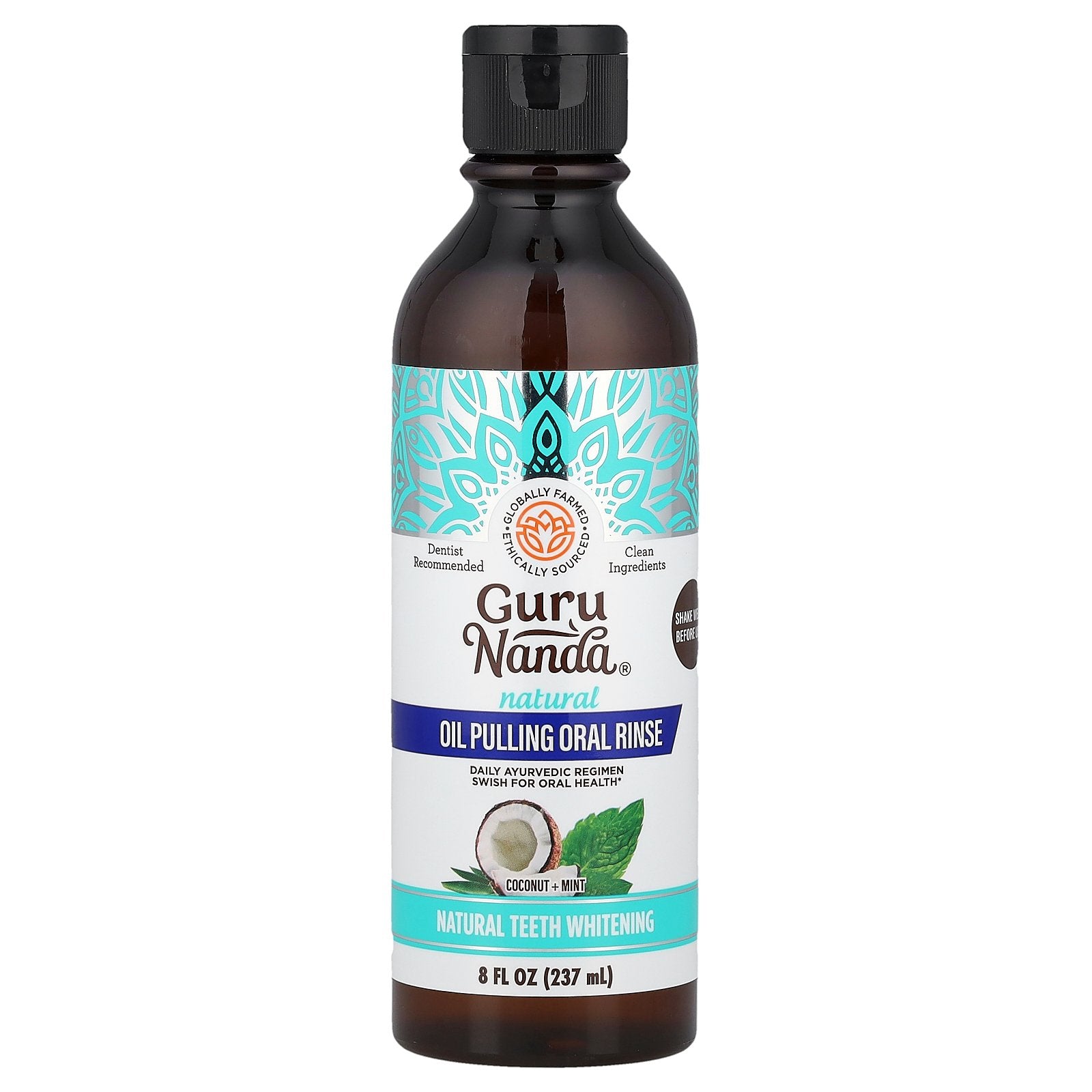 Foto 2 pulgar | Enjuague Oral Gurunanda  Aceite Natural Para Extraer Aceite De Coco Y Menta  237 Ml - Venta Internacional.