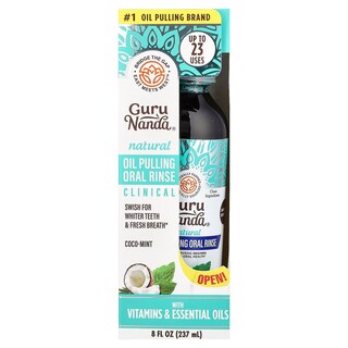 Foto 2 | Enjuague Oral Gurunanda Aceite Natural Para Extraer Aceite De Coco Y Menta 237 Ml - Venta Internacional.
