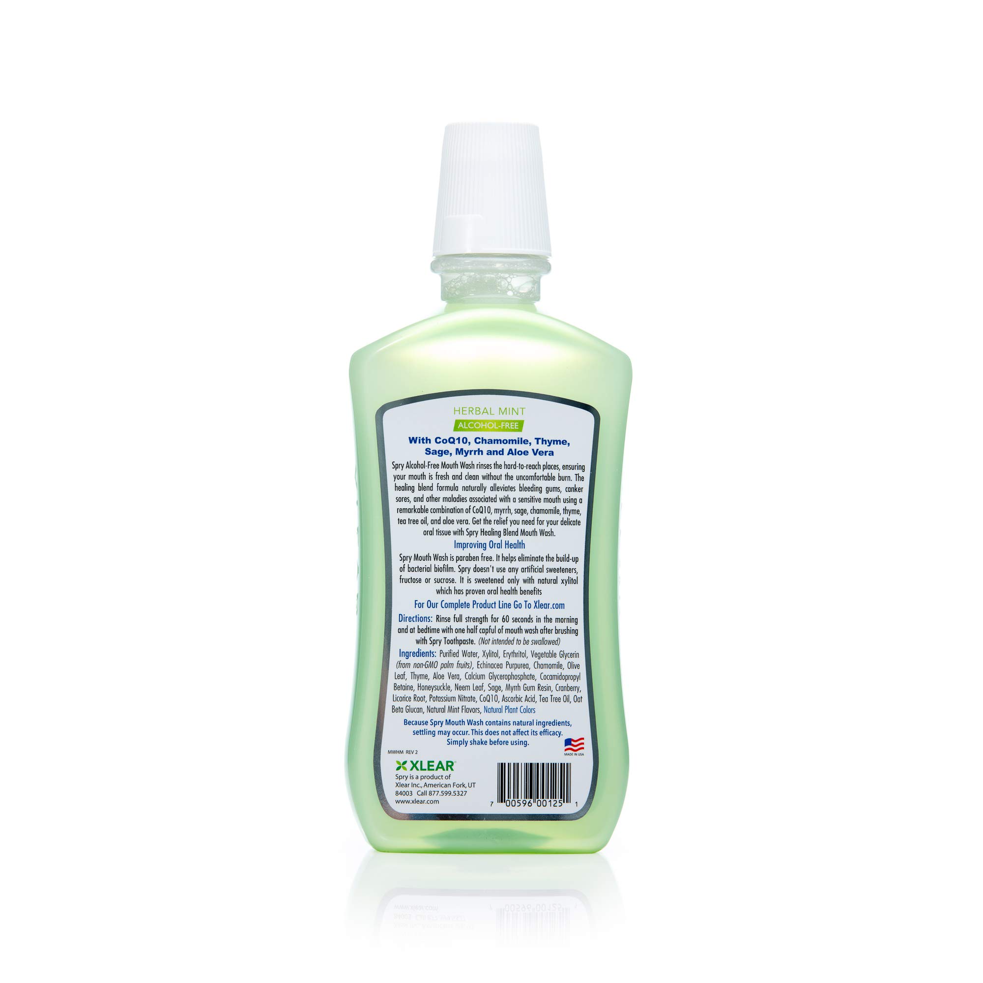 Foto 2 | Enjuague Bucal Spry Natural  Sin Xilitol Y Flúor  Soporte Para Esmalte  480 Ml - Venta Internacional.