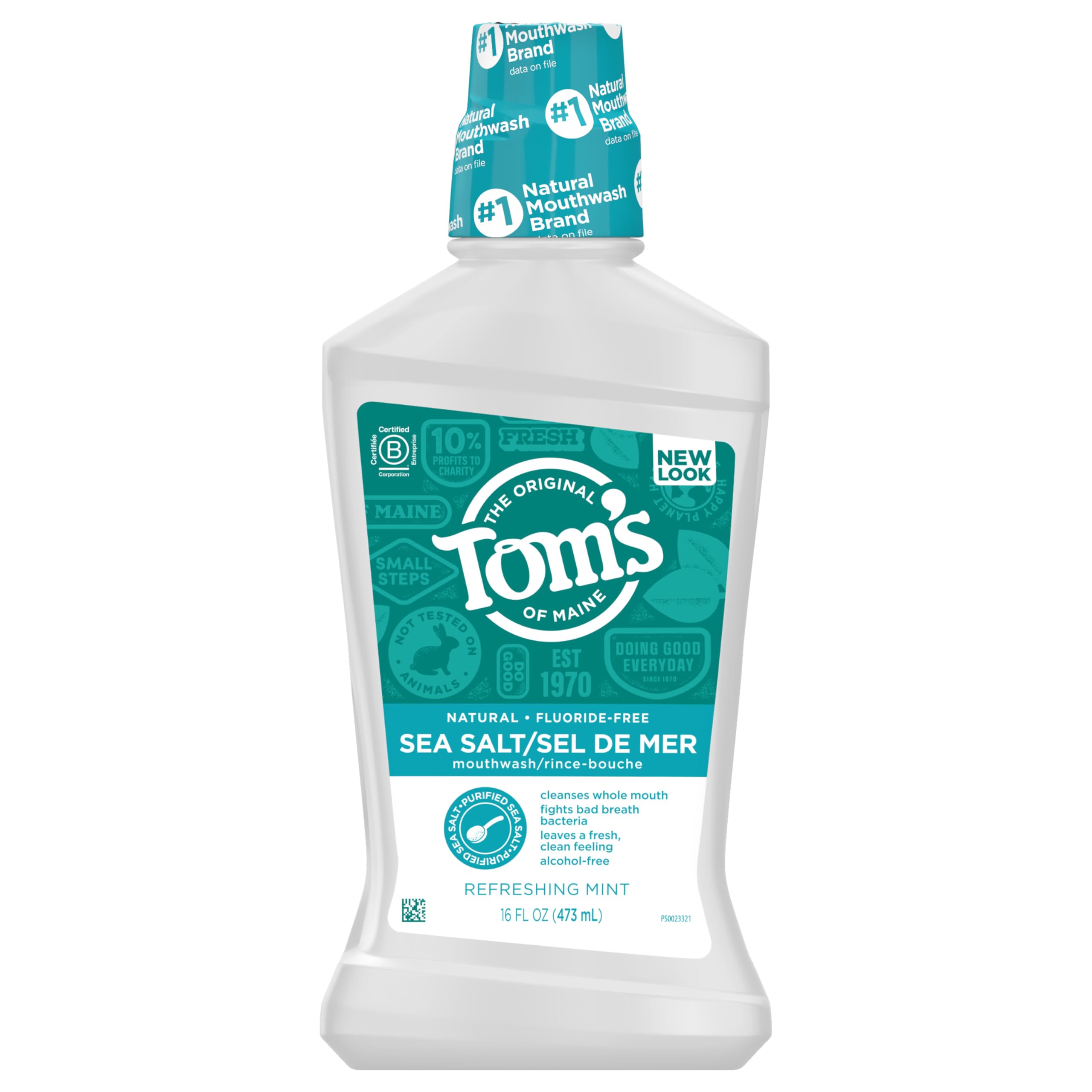Foto 2 pulgar | Enjuague Bucal Tom's Of Maine Sea Salt  Natural  Sin Alcohol  480 Ml - Venta Internacional.