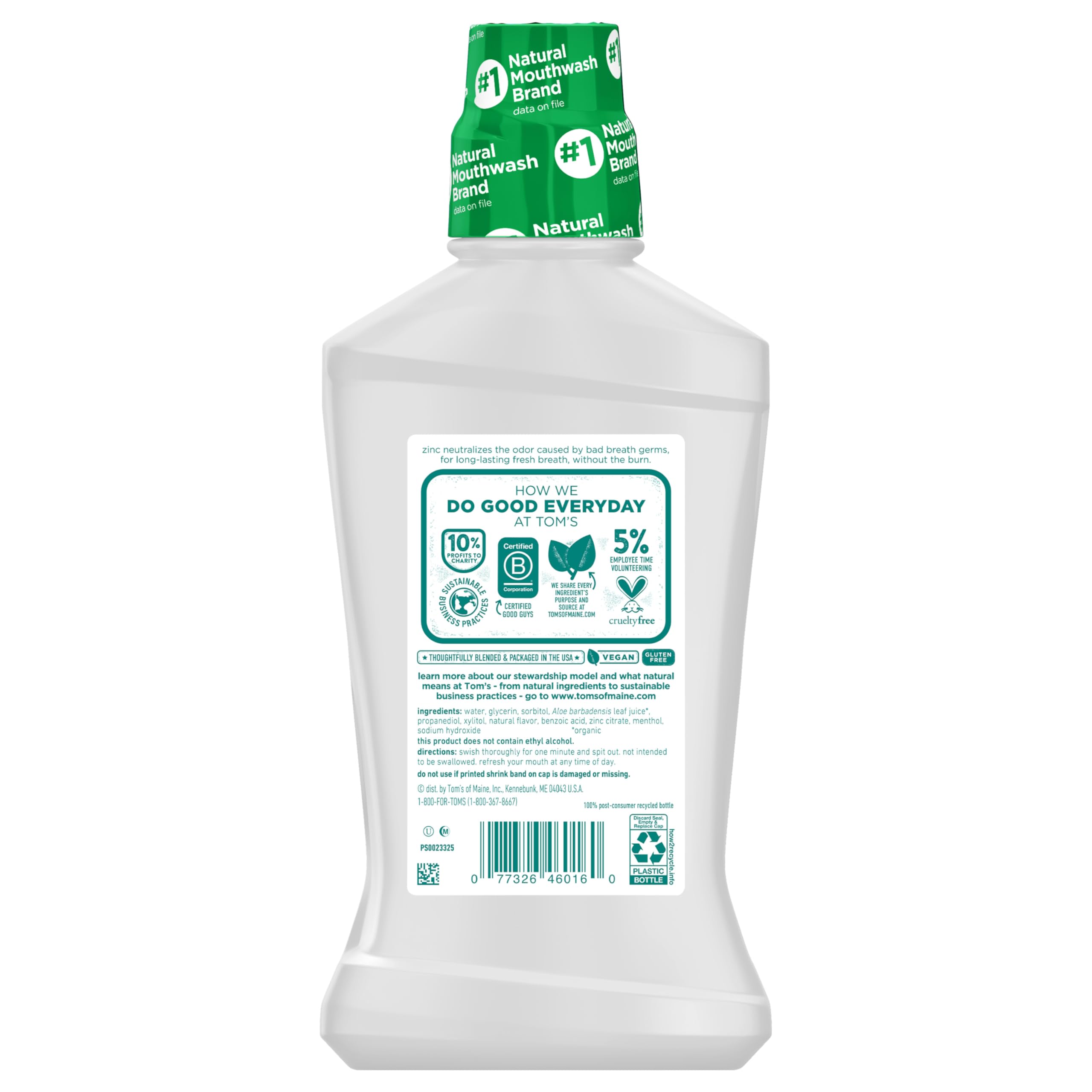 Foto 3 | Enjuague Bucal Tom's Of Maine Wicked Fresh Cool Mountain Mint 480 Ml  Paquete De 6 - Venta Internacional.