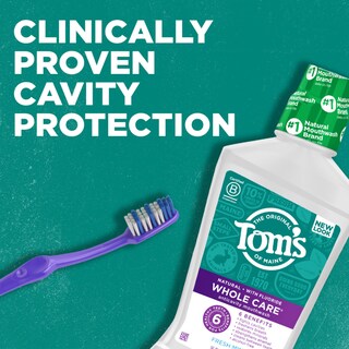 Foto 2 | Enjuague Bucal Tom's Of Maine Whole Care Con Flúor Natural 480 Ml X 3 - Venta Internacional.
