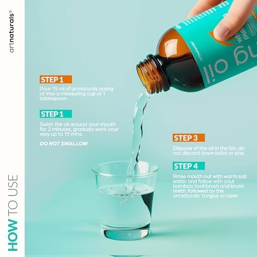 Foto 2 | Set De Enjuagues Bucales Artnaturals  Extrayendo Aceite De Coco  237 Ml  Con Accesorios - Venta Internacional.