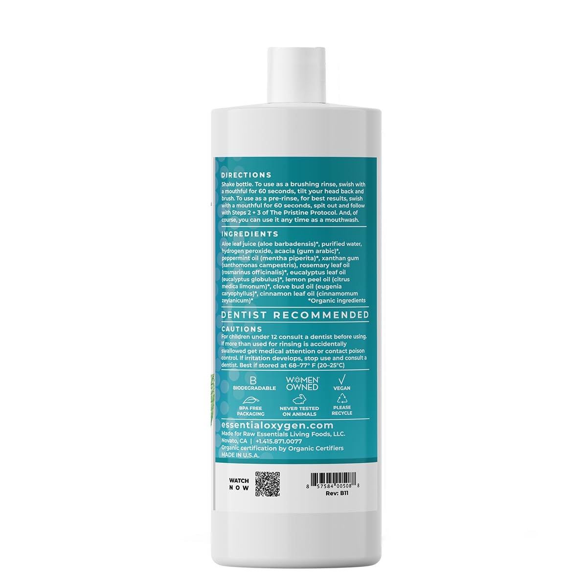 Foto 3 | Enjuague Bucal Essential Oxygen Certificado Br Organic 960 Ml - Venta Internacional.