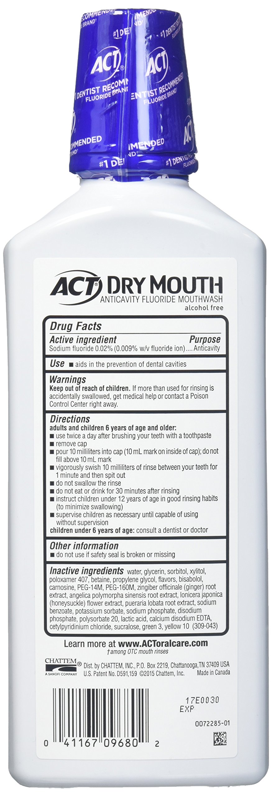 Foto 3 pulgar | Enjuague Bucal Act Dry Mouth Mint  532 Ml (paquete De 3) - Venta Internacional.