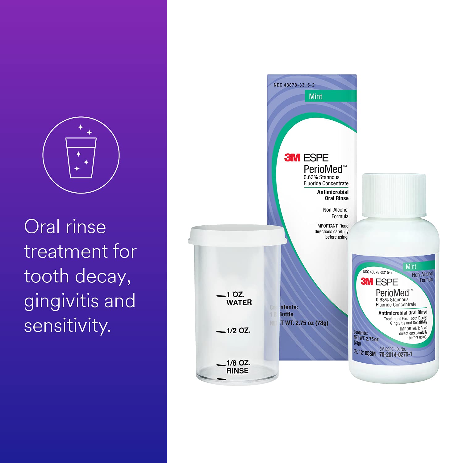 Foto 3 pulgar | Enjuague Oral 3m Periomed Con Fluoruro De Estaño Al 0 63%  Botella De 81 Ml - Venta Internacional.