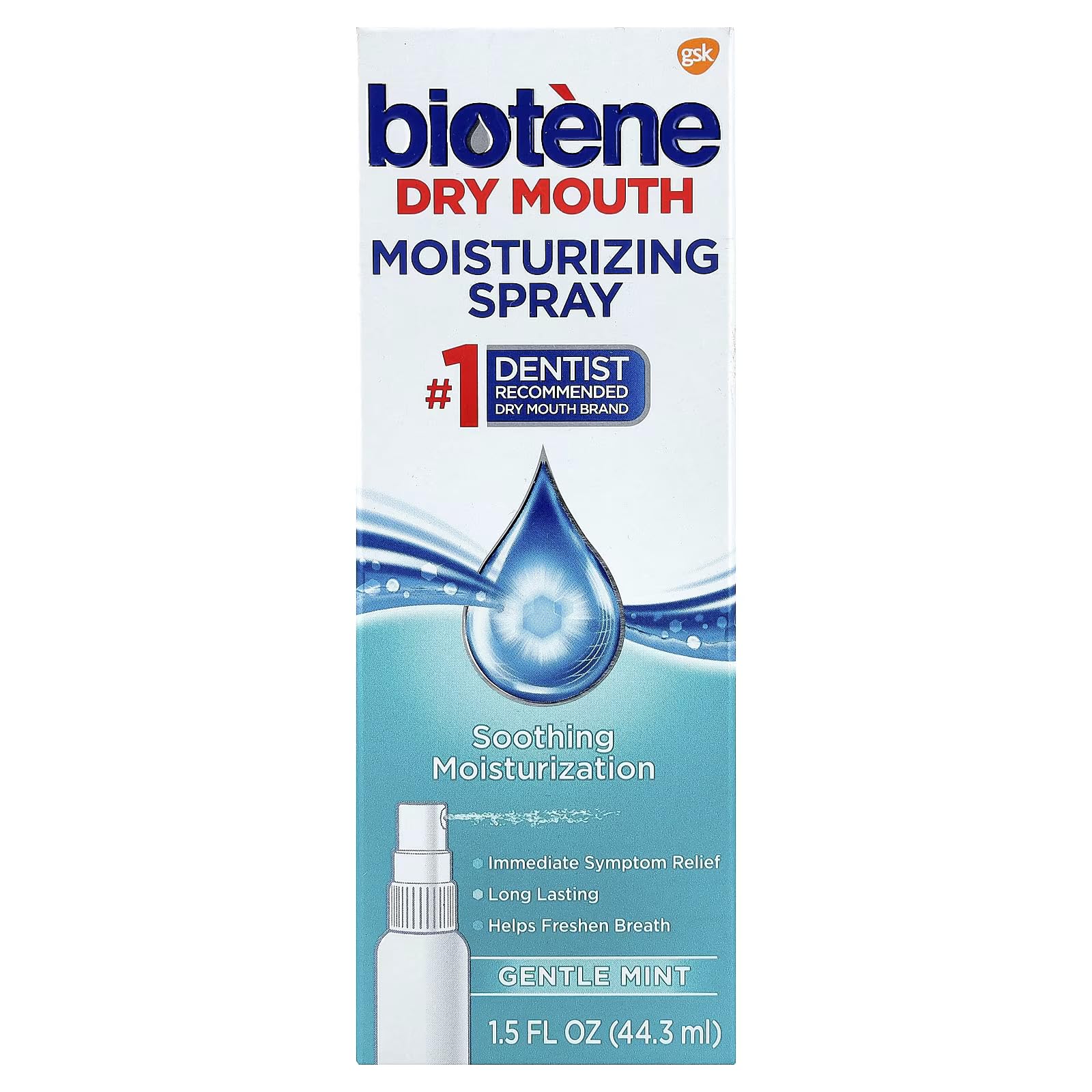 Spray Hidratante Bucal Biotene Dry Mouth Gentle Mint  45 Ml - Venta Internacional.