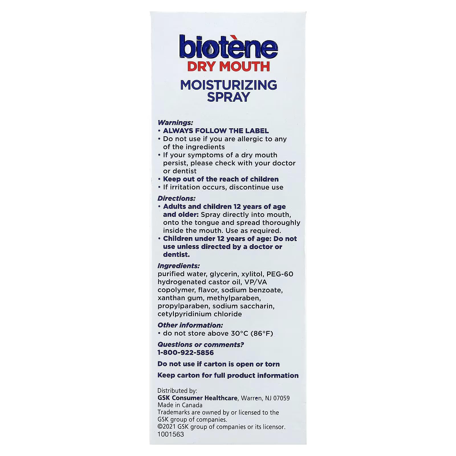 Foto 7 | Spray Hidratante Bucal Biotene Dry Mouth Gentle Mint  45 Ml - Venta Internacional.