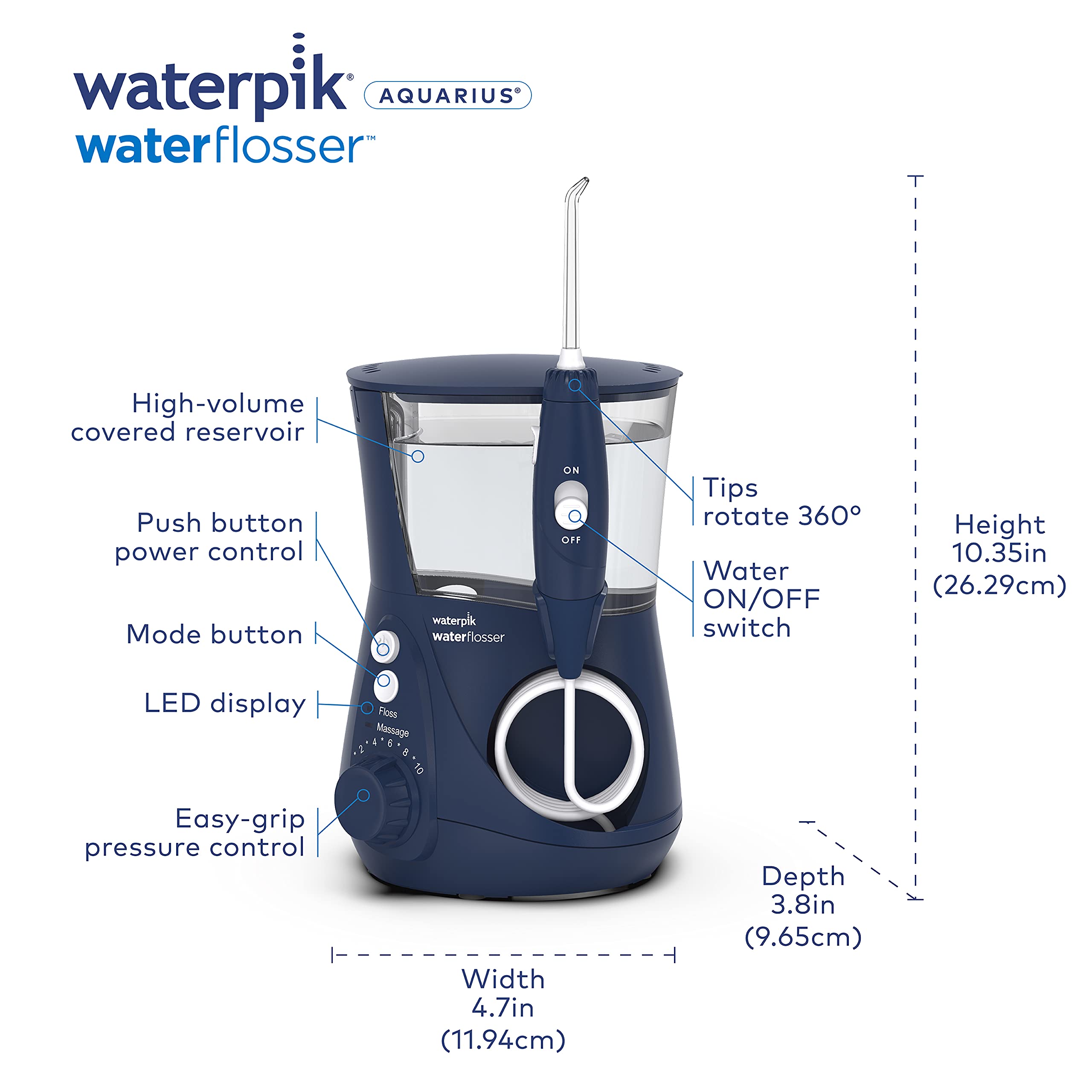 Foto 5 pulgar | Hilo Dental Waterpik Aquarius Professional Blue Wp-663 - Venta Internacional.