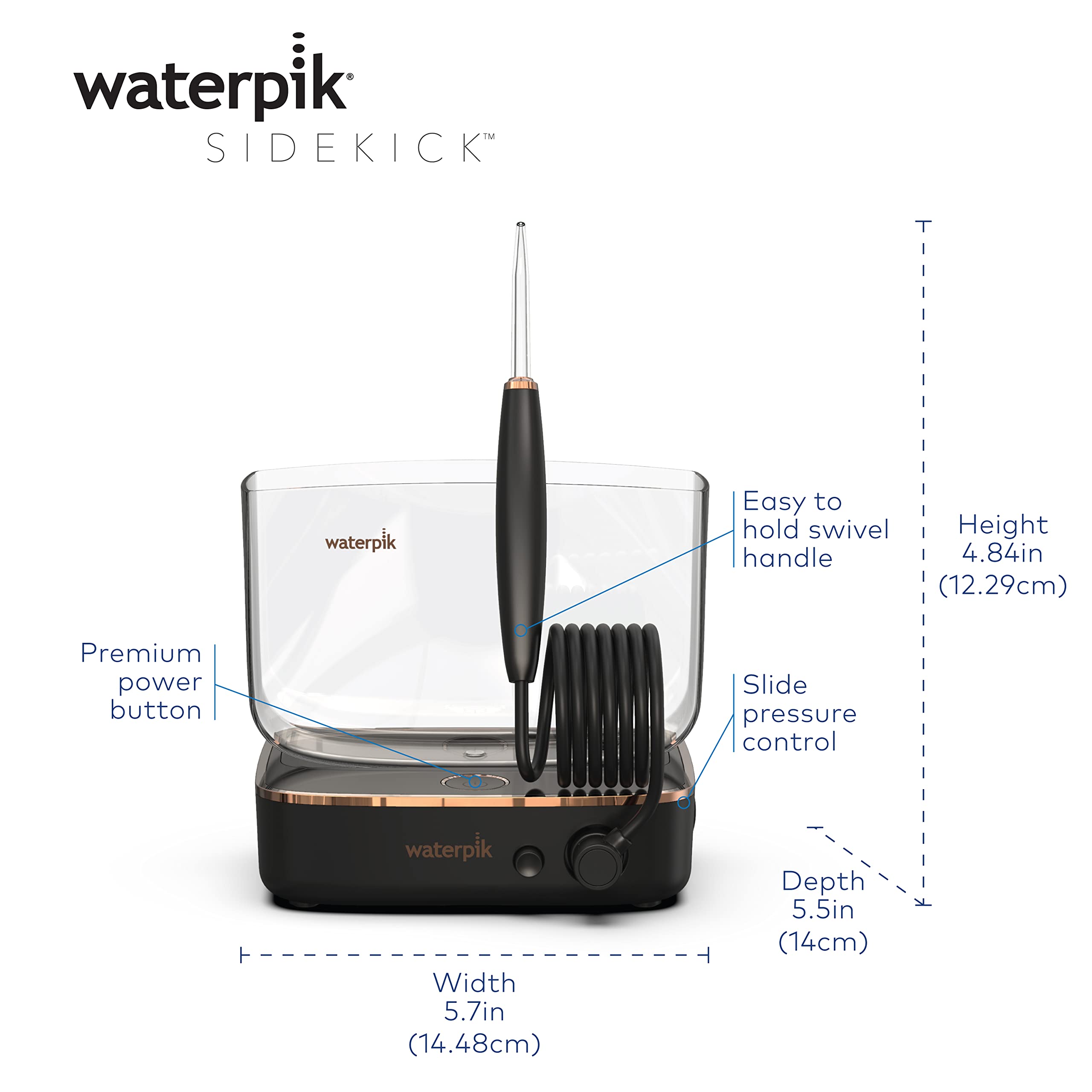 Foto 4 | Hilo Dental Waterpik Sidekick Portátil Negro/cobre Wf-04 - Venta Internacional.