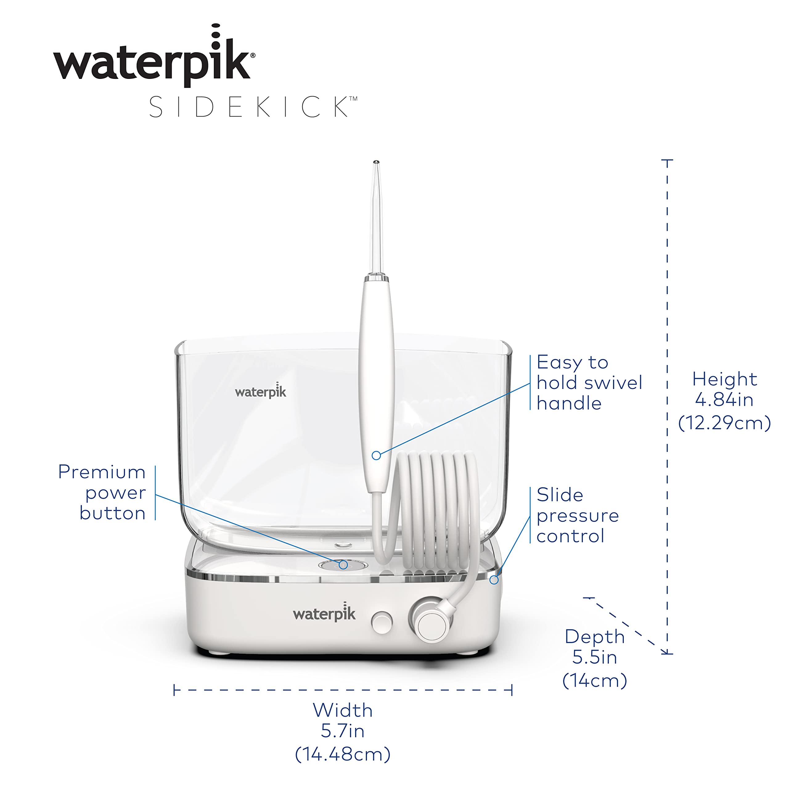 Foto 5 pulgar | Water Flosser Waterpik Sidekick Wf-04 Portátil Blanco/cromado - Venta Internacional.