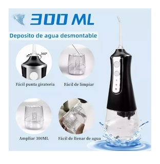 Foto 4 | Irrigador Bucal Limpiador De Dientes Eléctrico Con 5 Boquillas Negro