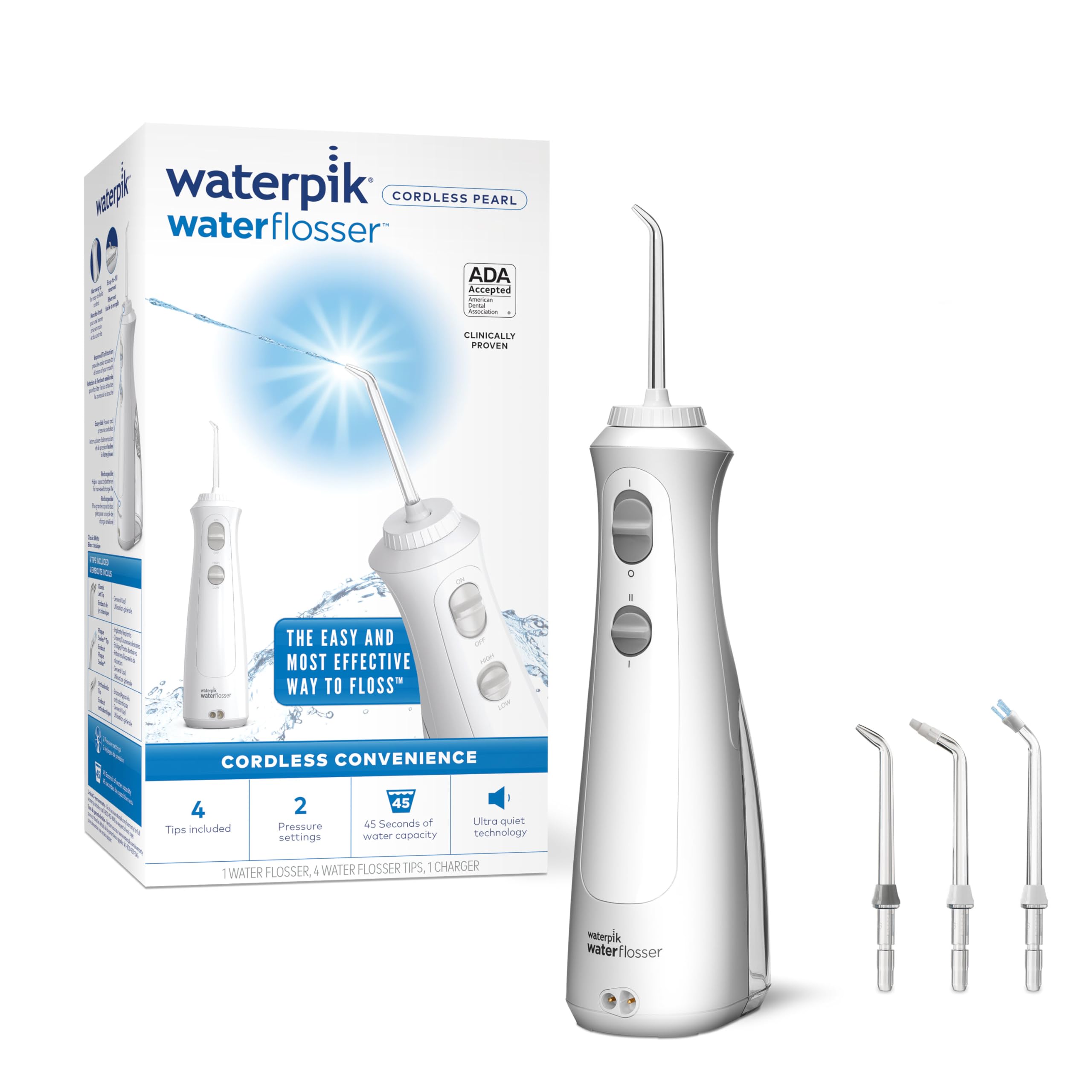Foto 1 | Water Flosser Waterpik Inalámbrico Pearl Recargable Wf-13 Blanco - Venta Internacional.