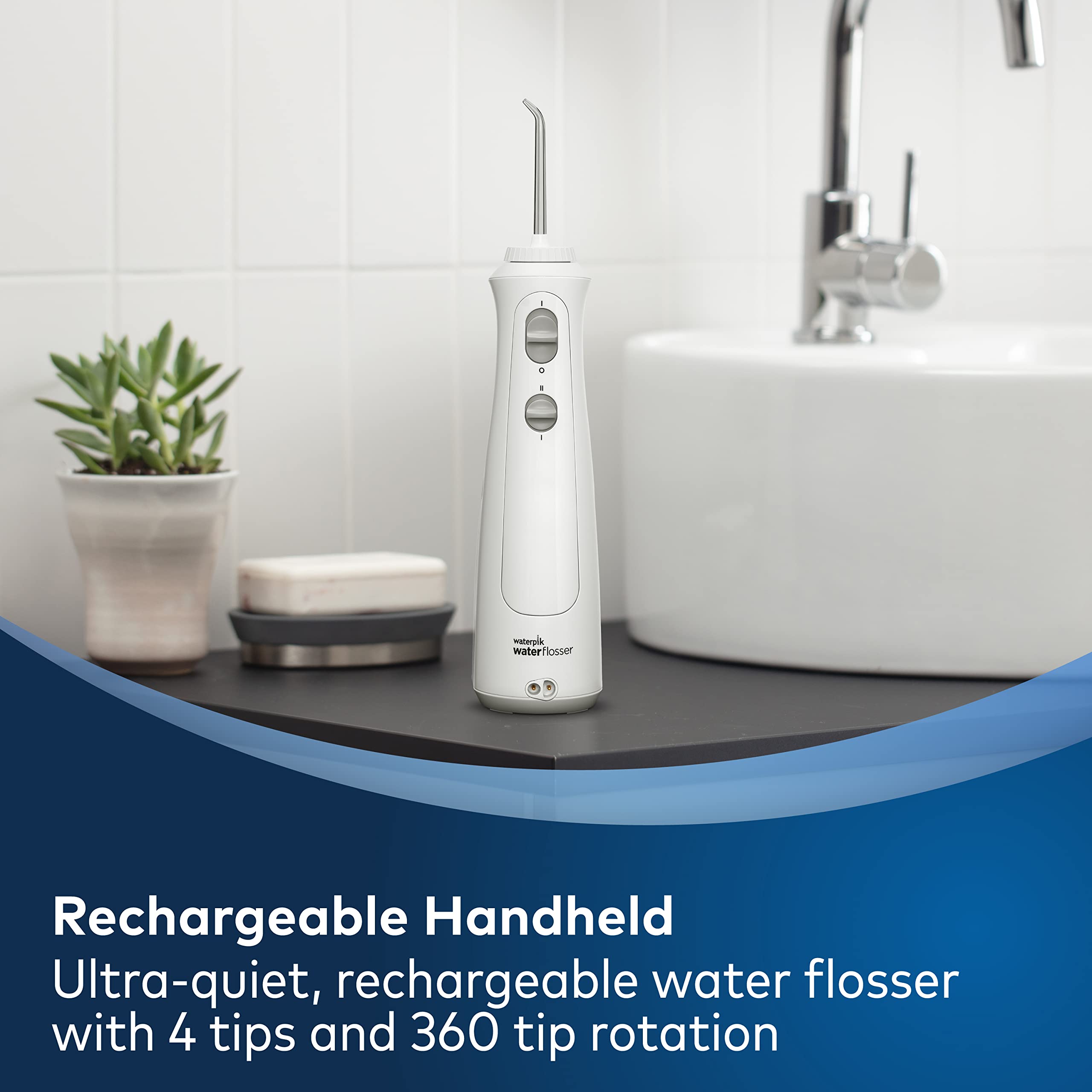 Foto 3 | Water Flosser Waterpik Inalámbrico Pearl Recargable Wf-13 Blanco - Venta Internacional.