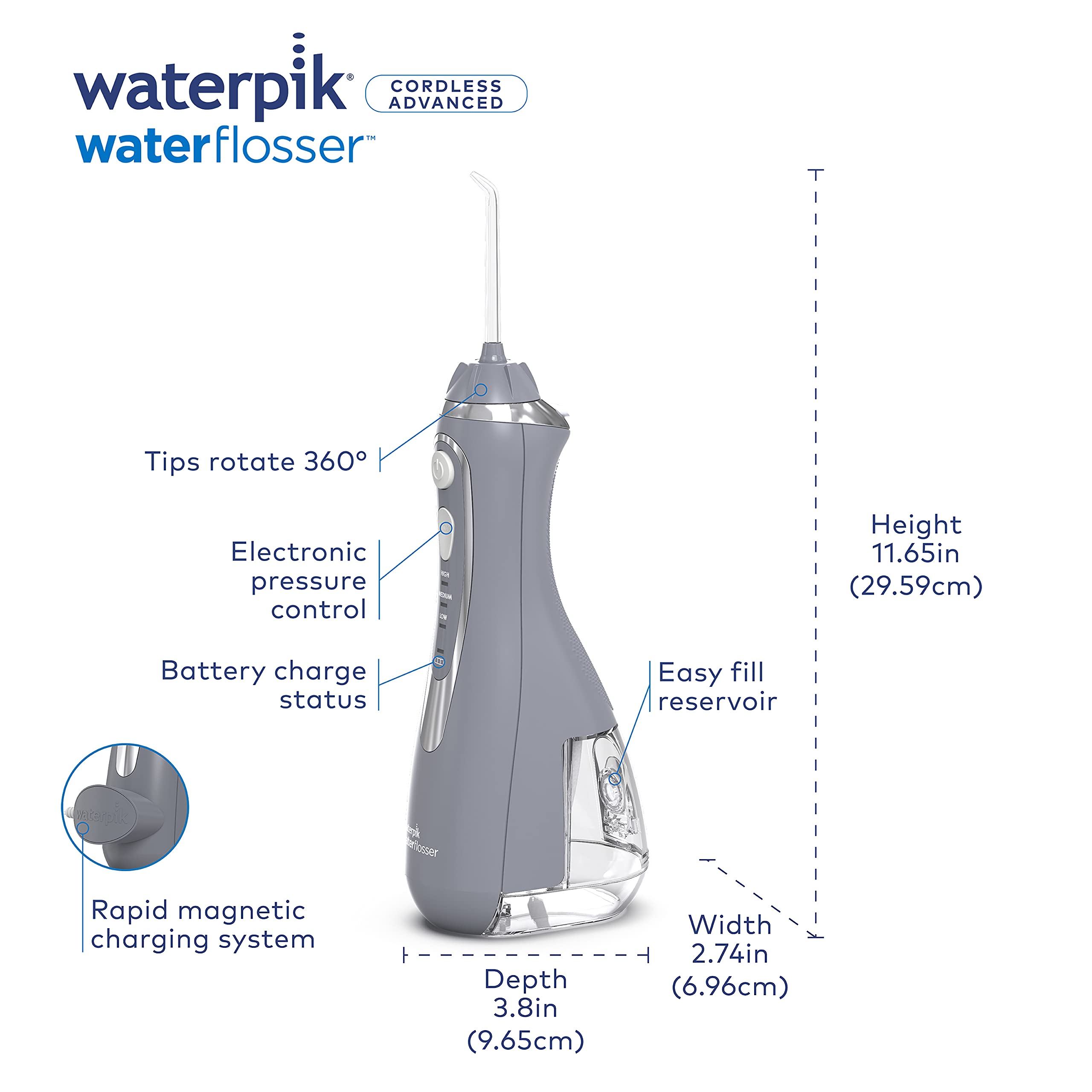 Foto 5 pulgar | Cuidado Dental Avanzado Inalámbrico Water Flosser Waterpik - Venta Internacional.