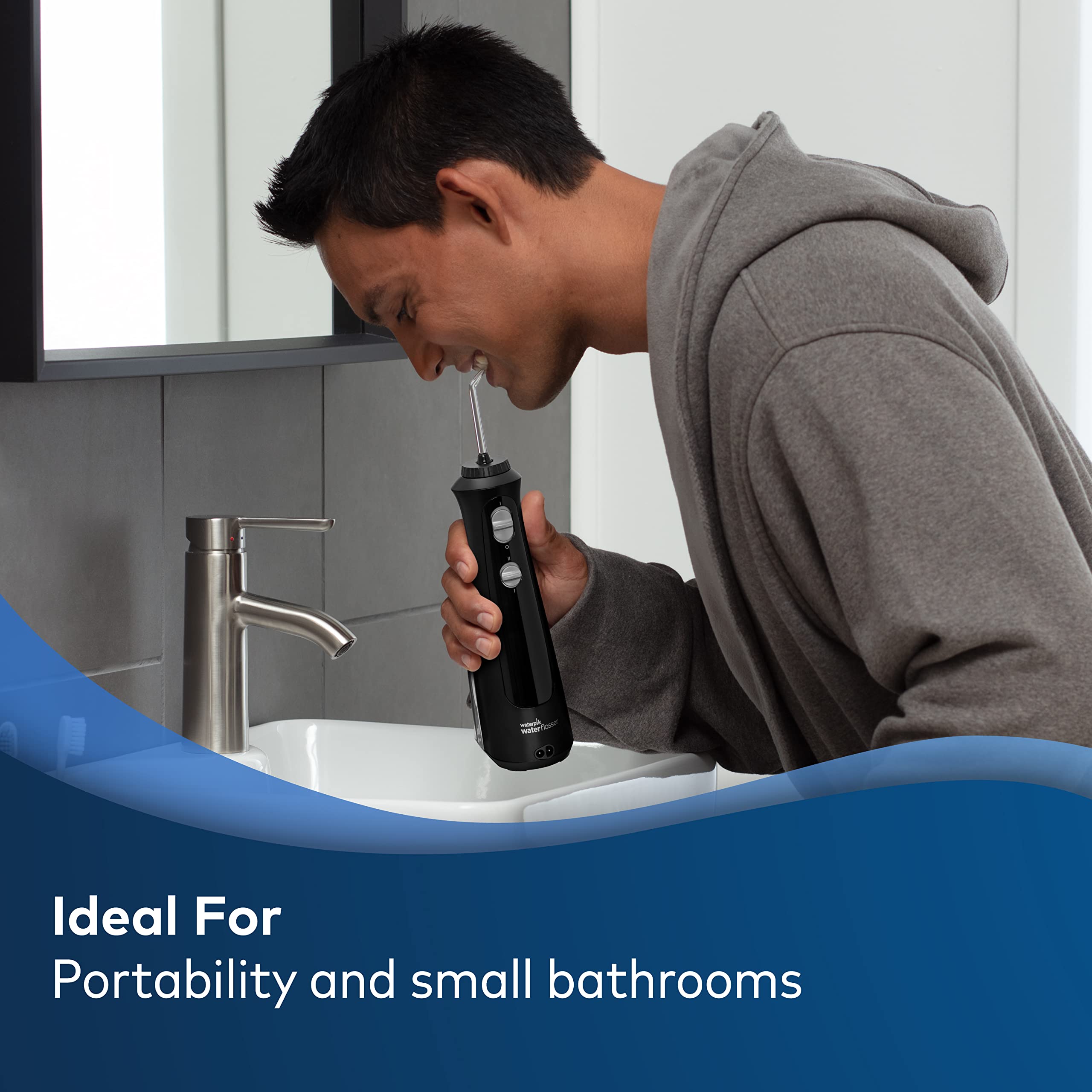 Foto 2 | Water Flosser Waterpik Cordless Pearl Wf-13 Black Con 4 Puntas - Venta Internacional.