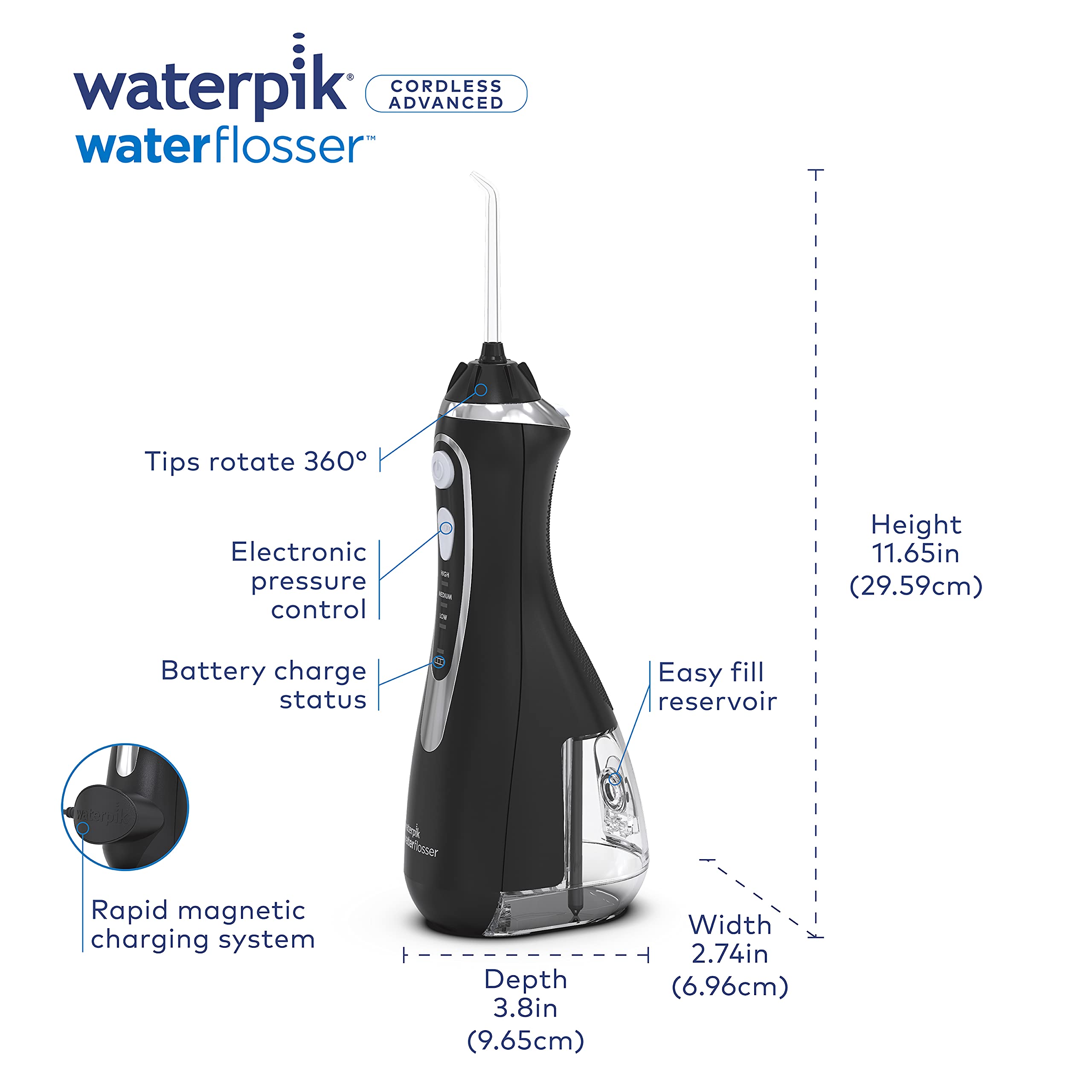 Foto 5 pulgar | Cuidado Dental Avanzado Inalámbrico Water Flosser Waterpik - Venta Internacional.