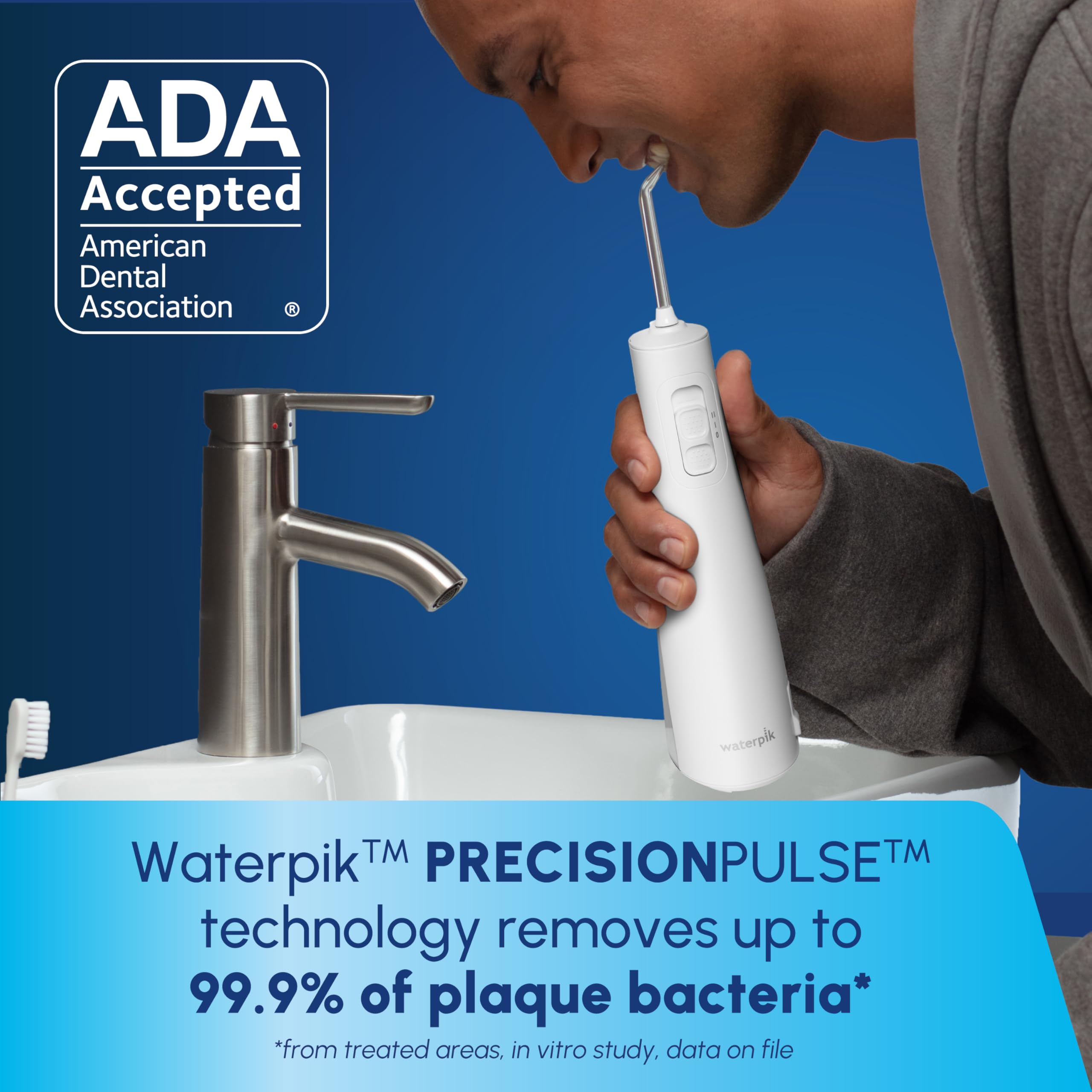 Foto 4 pulgar | Irrigador Dental Waterpik Cordless Pulse Recargable Blanco- Venta Internacional