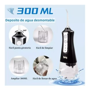 Foto 4 | Irrigador Bucal Limpiador De Dientes Eléctrico Con 5 Boquillas, Belug Negro
