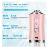 Foto 4 | Irrigador Bucal Limpiador De Dientes Eléctrico Con 8 Boquillas, Belug  Rosa