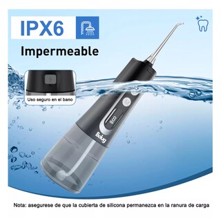 Foto 5 | Irrigador Bucal Limpiador Dientes Eléctrico Con 4 Boquillas Belug Gris/negro