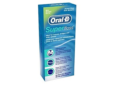 Foto 3 | Hilo Dental Oral-b Super Floss Mint Para Aparatos Ortopédicos Y Puentes - Venta Internacional.