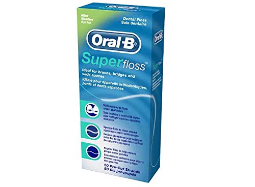 Foto 6 pulgar | Hilo Dental Oral-b Super Floss Mint Para Aparatos Ortopédicos Y Puentes - Venta Internacional.