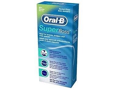Foto 5 | Hilo Dental Oral-b Super Floss Mint Para Aparatos Ortopédicos Y Puentes - Venta Internacional.