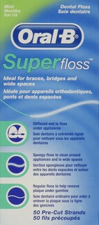 Foto 1 | Hebras Precortadas Floss Oral-b Super Floss Mint (paquete De 12) - Venta Internacional.