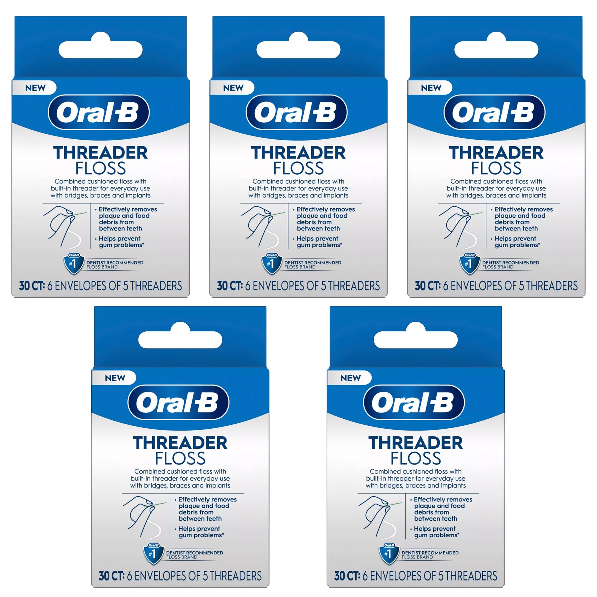 Enhebradores Floss Oral-b Threader 30 Para Aparatos Ortopédicos, Puentes, Impl - Venta Internacional.