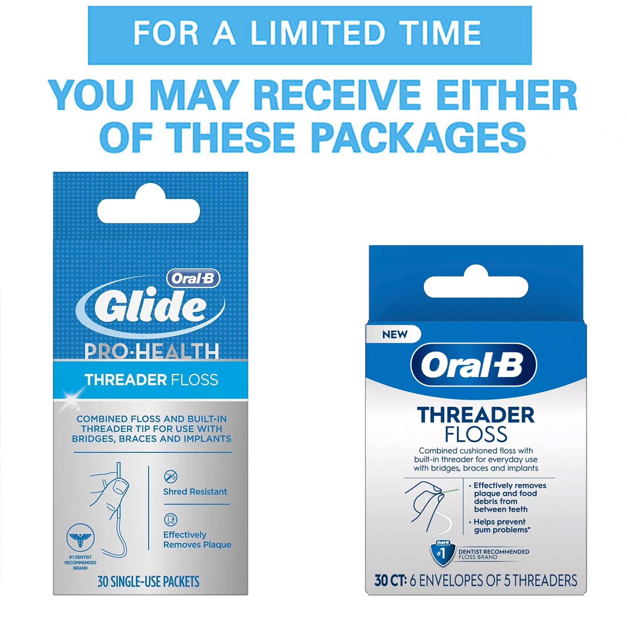 Foto 5 pulgar | Enhebradores Floss Oral-b Threader 30 Para Aparatos Ortopédicos, Puentes, Impl - Venta Internacional.