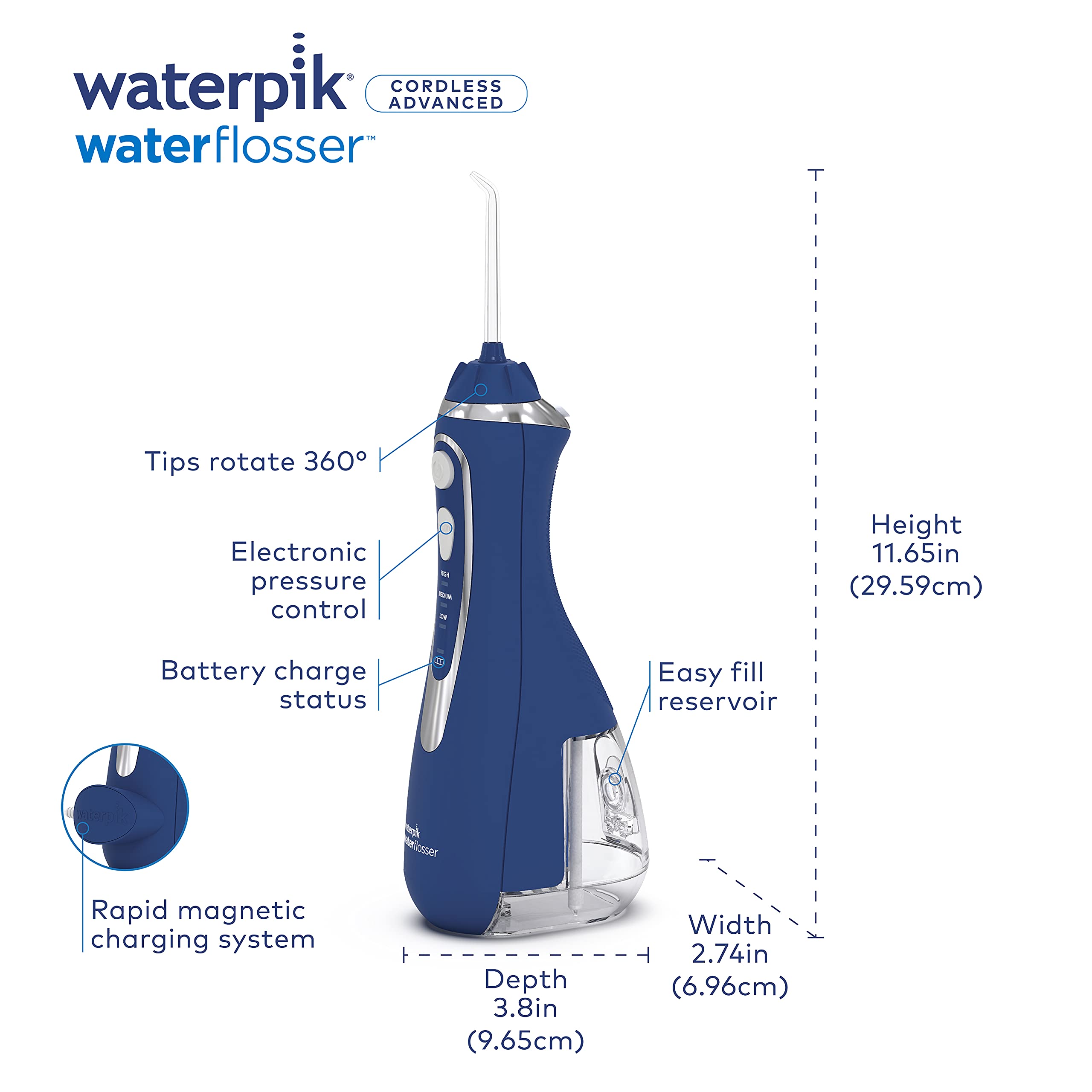 Foto 5 pulgar | Cuidado Dental Avanzado Inalámbrico Water Flosser Waterpik - Venta Internacional.