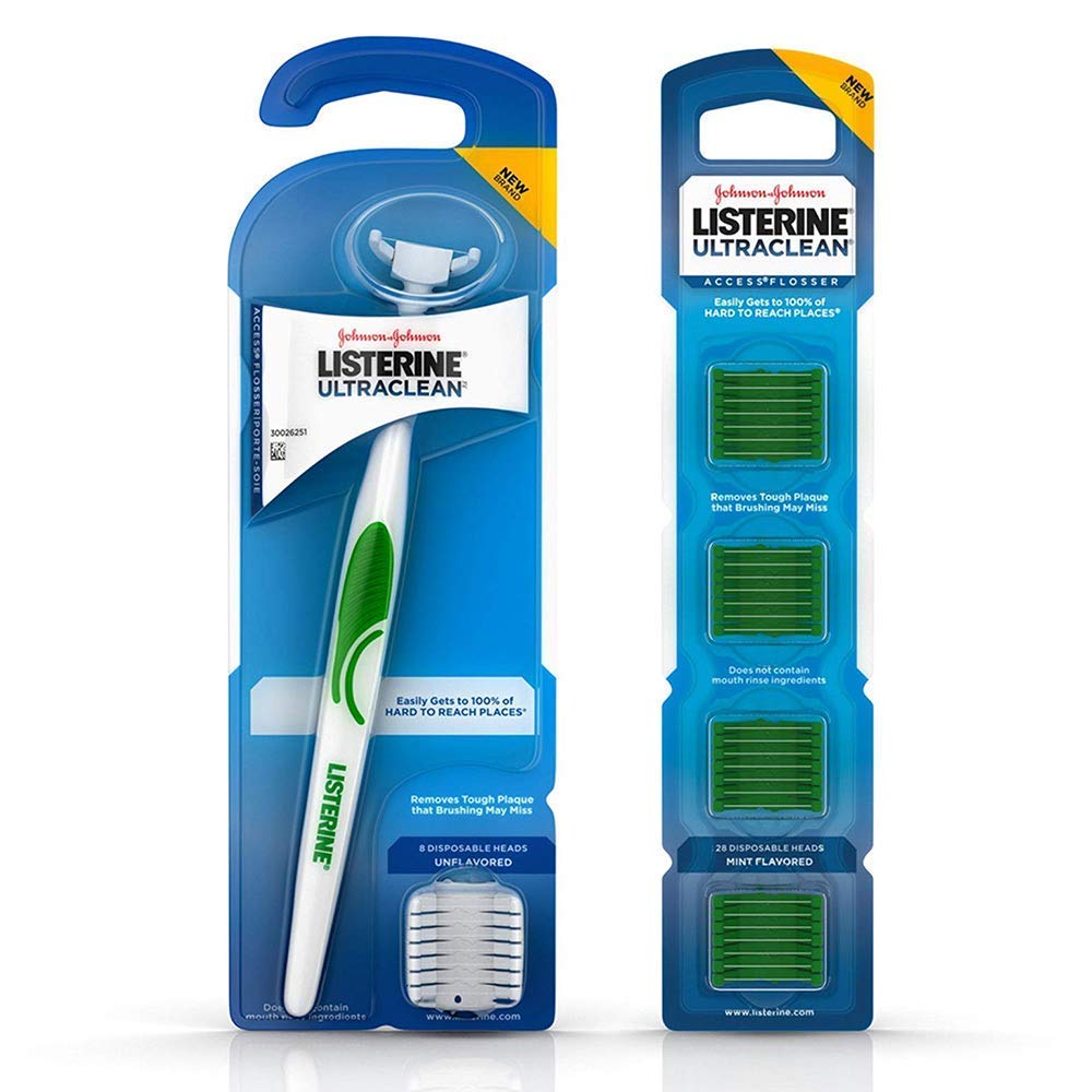 Flosser Listerine Ultraclean Access Snap-on Con 28 Recambios - Venta Internacional.
