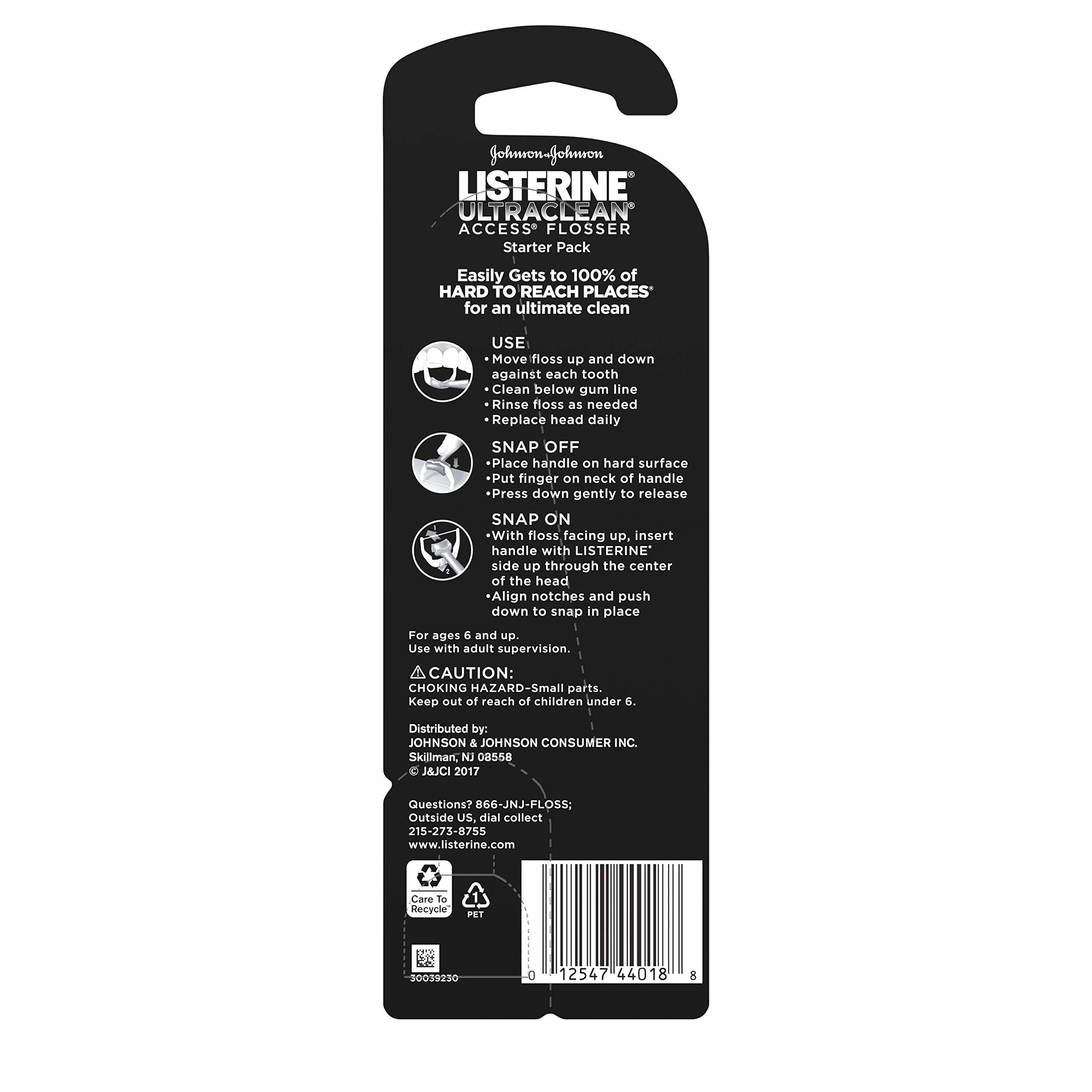 Foto 5 pulgar | Flosser Listerine Ultraclean Access Snap-on Con 28 Recambios - Venta Internacional.