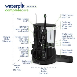 Foto 2 | Cepillo De Dientes Eléctrico Water Flosser + Sonic Waterpik Wp-862 - Venta Internacional.