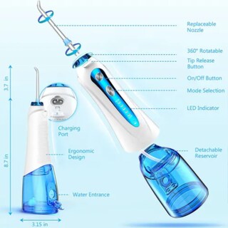 Foto 3 | Irrigador Xtellar Bucal De Limpieza Dental 300 Ml, 5 Boquillas