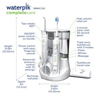 Foto 2 | Cepillo De Dientes Eléctrico Water Flosser + Sonic Waterpik Wp-861 - Venta Internacional.