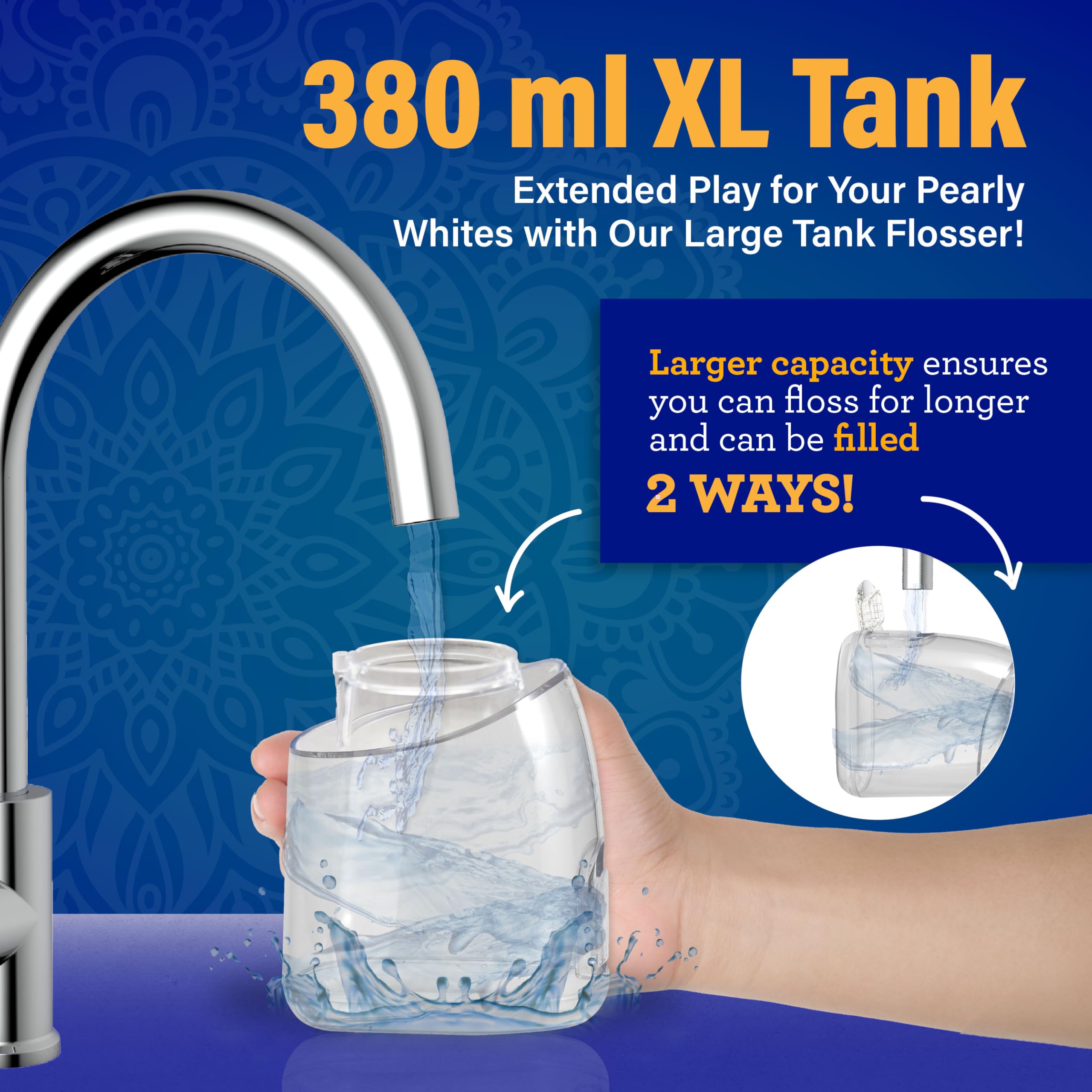 Foto 5 | Hilo Dental Con Agua Gurunanda 2.0 Xl  Tanque De 380 Ml  4 Modos - Venta Internacional.